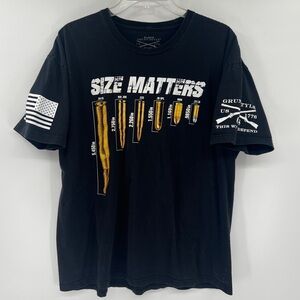 Grunt Style Size XL Black Size Matters Ammo Hunting Graphic T Shirt Streetwear